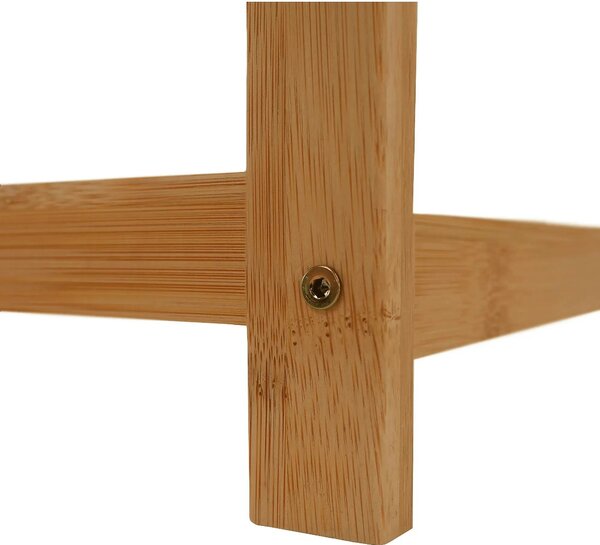 Etajera FIORE TIP 3, bambus natural lacuit, 53x26x128 cm