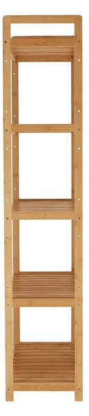 Etajera FIORE TIP 3, bambus natural lacuit, 53x26x128 cm