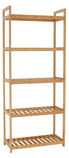 Etajera FIORE TIP 3, bambus natural lacuit, 53x26x128 cm