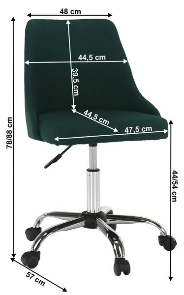 Scaun de birou Eminence (smaragd + Crom). 1028723