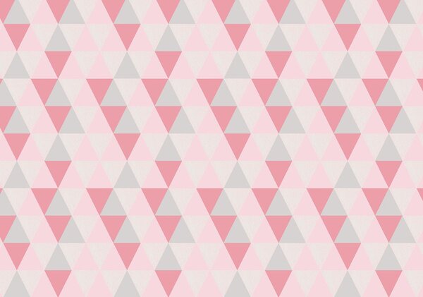 Fototapet - Triunghiuri roz (152,5x104 cm)