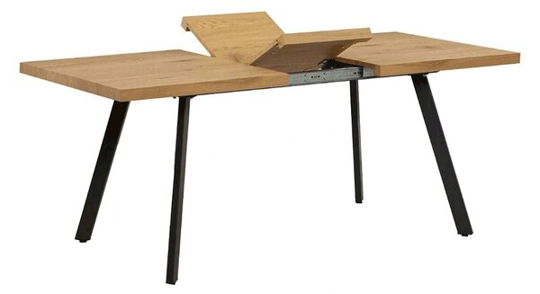 Masa extensibila AKAIKO, stejar/negru, 140/180x80x75 cm