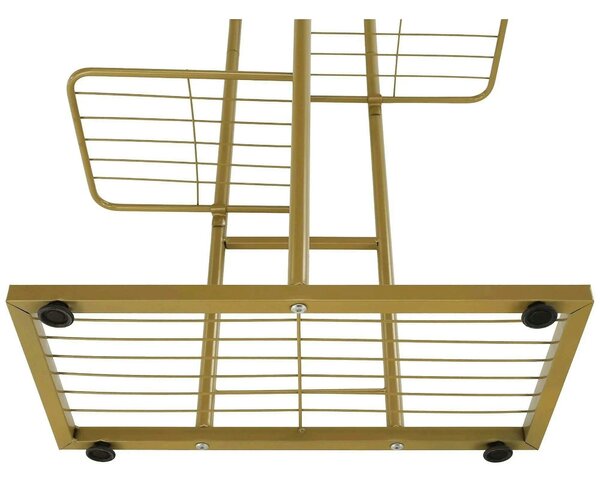 Etajera BAMIR TIP 3, auriu, metal, 44x22x108 cm