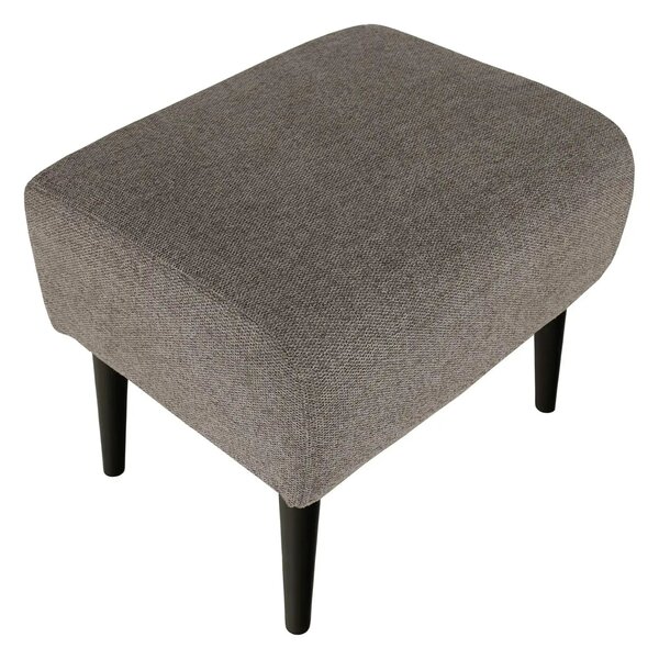 Taburet SAMY, stofa clasica gri, 52x42x43 cm