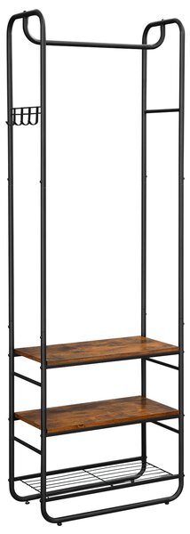 Perete de hol TAYLOR cu dulap pentru pantofi 181x58 cm, maro rustic