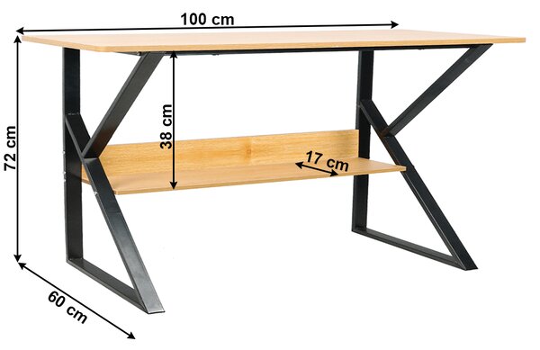 Masă de scris Torcor 100 (Fag + negru). 1020853