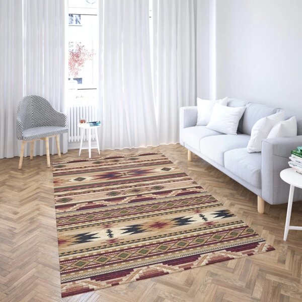 Covor Clasic Lotus Bej / Grena 15080 Selectează mărime: 120 X 170