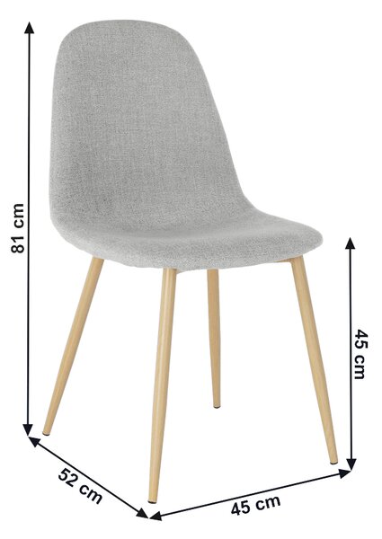 Scaun de sufragerie Laga (gri deschis). 808596
