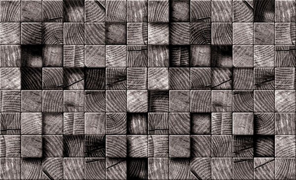 Fototapet - Cuburi gri din lemn (152,5x104 cm)