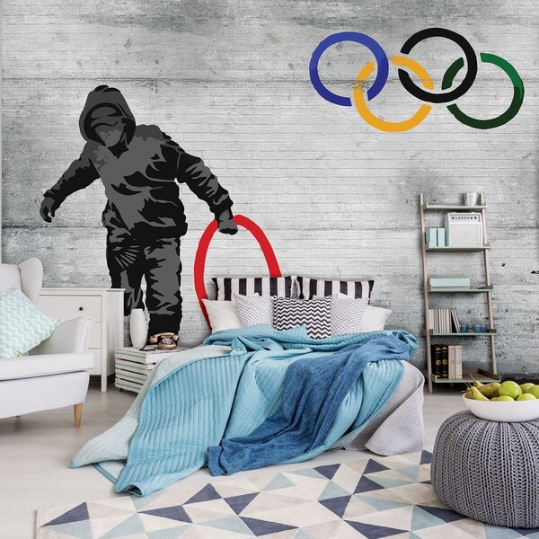 Fototapet - Cercuri olimpice (254x184 cm)