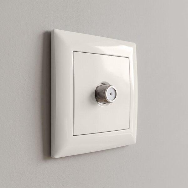 Priză pentru Antenă cu Ramă OSTE JNH012-A BEIGE