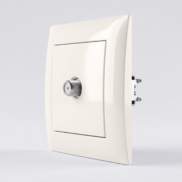 Priză pentru Antenă cu Ramă OSTE JNH012-A BEIGE