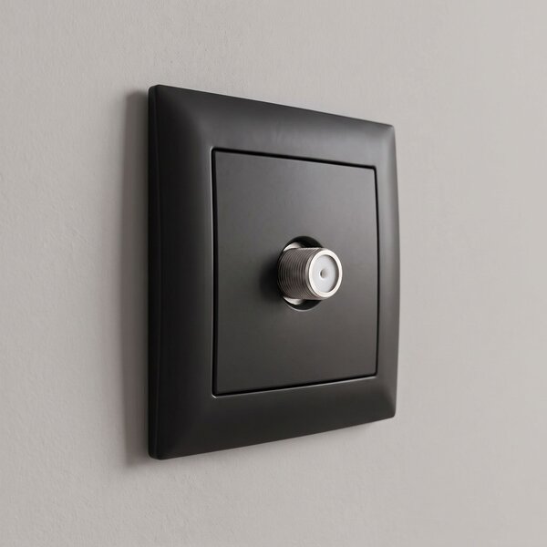 Priză pentru Antenă cu Ramă OSTE JNH012-A BLACK