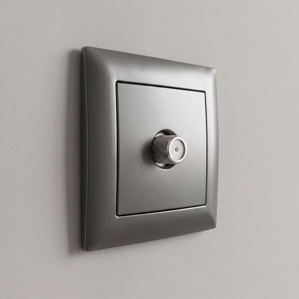Priză pentru Antenă cu Ramă OSTE JNH012-A GREY