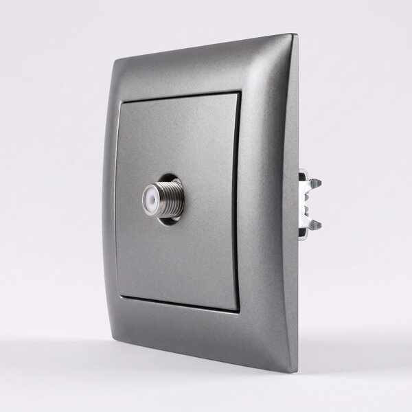Priză pentru Antenă cu Ramă OSTE JNH012-A GREY