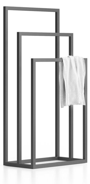 Regnis Accesorii Regnis, suport metalic negru cu 3 brate pentru prosoape, negru mat, REGNIS/ST-3/NEGRU
