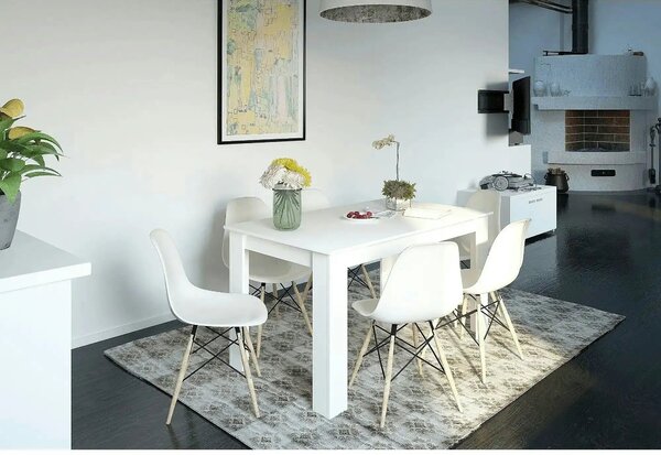 Masa GENERAL NEW, alb, DTD laminat, 140x80x75 cm