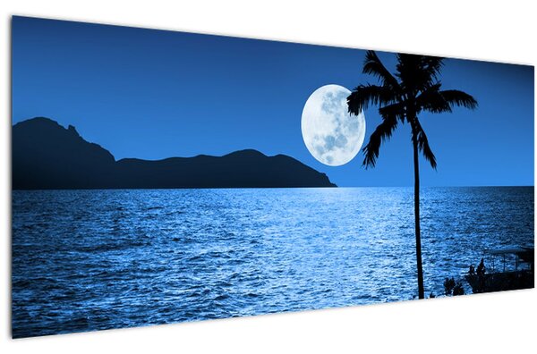 Tablou - Luna deasupra nivelului mării (120x50 cm)