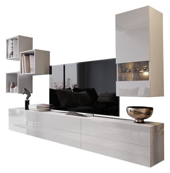 Mobilier living Berny 45 (alb + alb lucios). 1041466