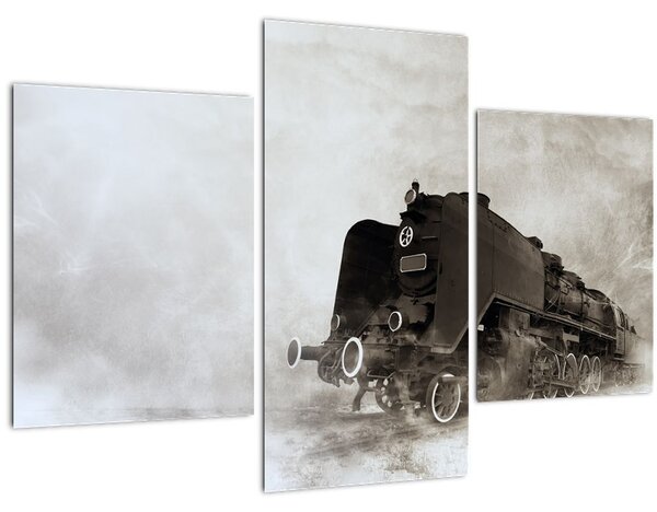 Tablou - Tren în ceață (90x60 cm)
