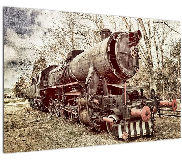 Tablou cu locomotivă istorică (90x60 cm)