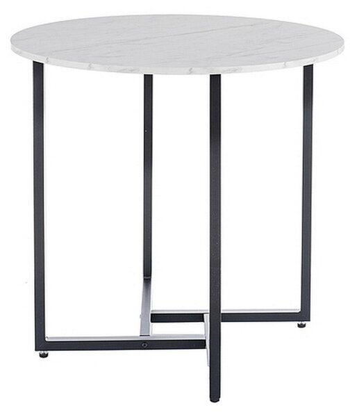 Masa ALTO II, alb/negru, PAL laminat/metal, 80x80x76 cm