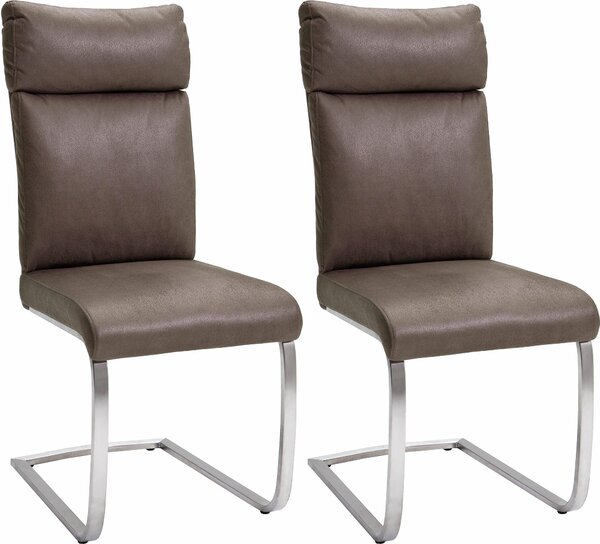 Set 2 scaune Rabea maro 46/62/106 cm