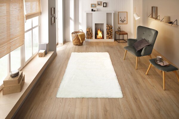 Covor Home affaire Valeria, blana artificiala, alb, 120/180 cm