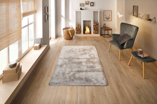 Covor Home affaire Valeria, blana artificiala, gri, 60/90 cm