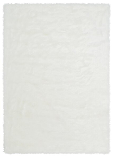 Covor de blana artificiala alb 80/150 cm