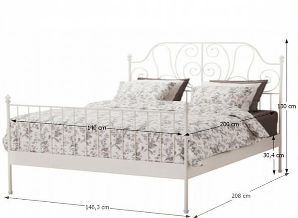 Pat matrimonial 140 cm Plue (cu somieră). 794076