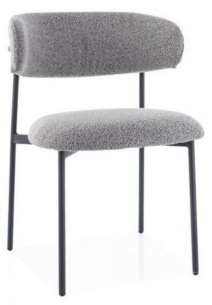 Scaun ELTON, gri/negru, stofa/metal, 56x46x80 cm