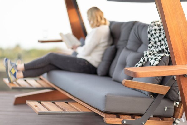Balansoar cu 3 locuri Luna Deluxe 2600 Antracit 260x200x195 cm