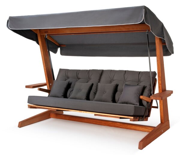 Balansoar cu 3 locuri Luna Deluxe 2600 Antracit 260x200x195 cm