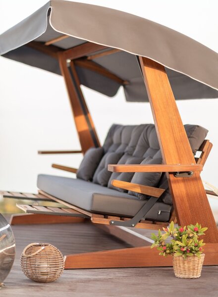 Balansoar cu 3 locuri Luna Deluxe 2600 Antracit 260x200x195 cm