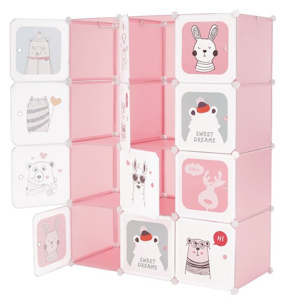 Dulap modular pentru copii Fresh Pink (roz + motiv pentru copii). 1028922