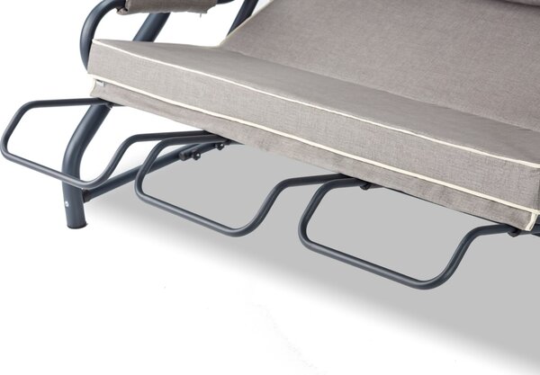 Balansoar cu 3 locuri Salvia Gri 200x165x110 cm