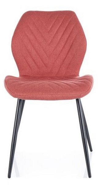 Scaun MIKE, roz/negru, stofa clasica - Nea 56/metal, 48x41x86 cm