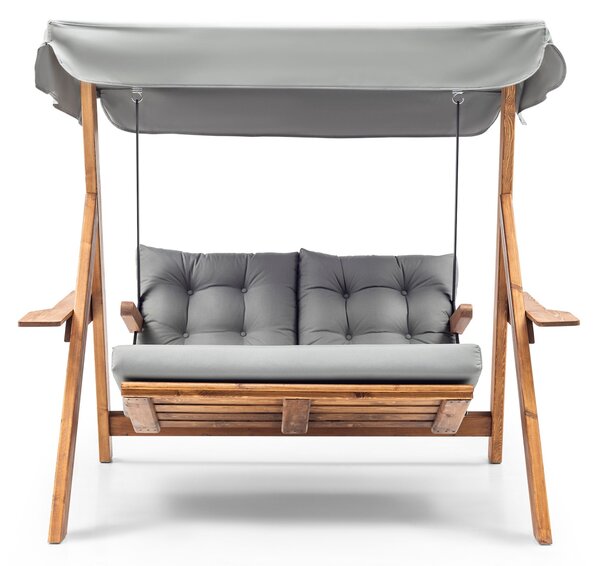 Balansoar dublu Galata Swing S2 Gri 160x195x120 cm