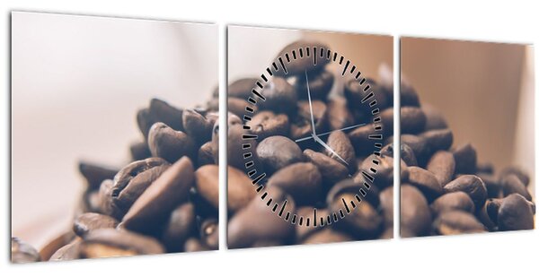 Tabloul cu cafea (cu ceas) (90x30 cm)