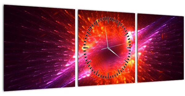 Tabloul modern abstract cu spini (cu ceas) (90x30 cm)