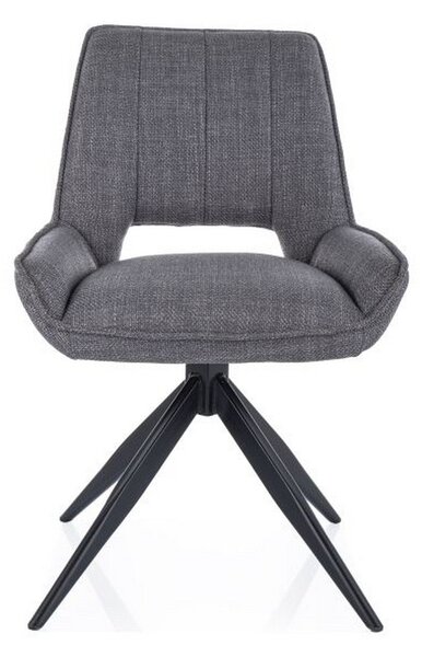 Scaun rotativ TELLO, gri/negru, stofa clasica - Bjorn 13/metal, 54x46x84 cm