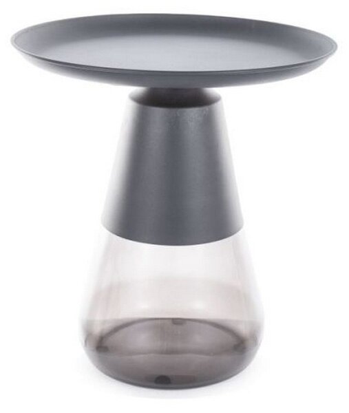 Masuta cafea TIFFANY A BLACK, negru, metal/sticla, 50x52 cm