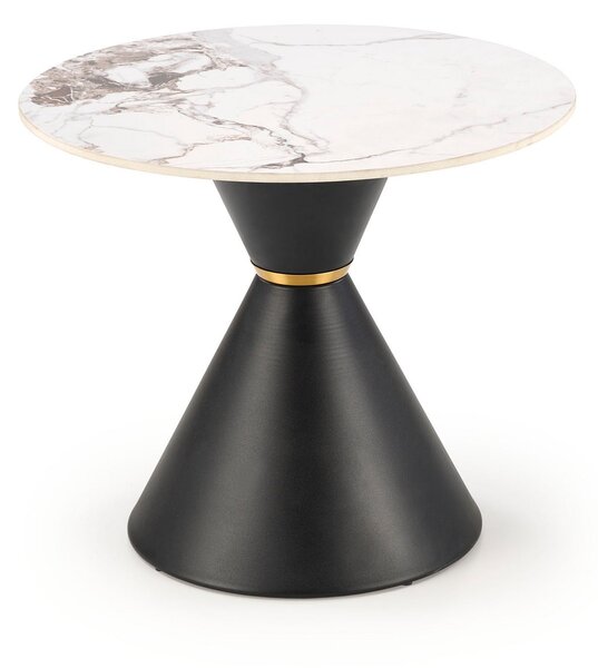 Masuta de cafea GORETTI S, marmura alba / neagra