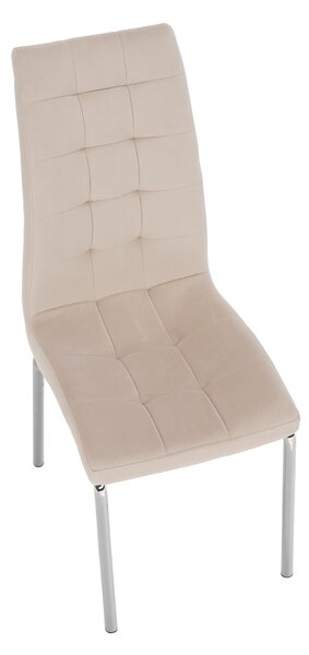 Scaun de sufragerie Harison NEW (bej + Crom). 1028877