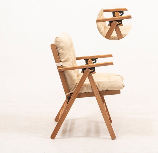 Scaun de gradina My027 Crem 46x89x43 cm