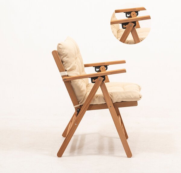 Scaun de gradina My027 Crem 46x89x43 cm