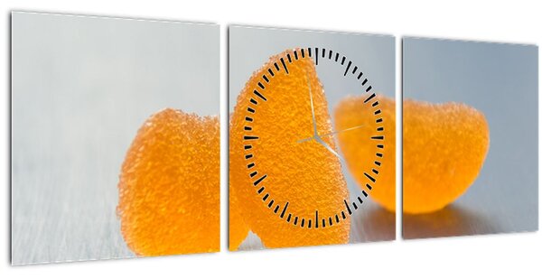 Tablou cu mandarine (cu ceas) (90x30 cm)