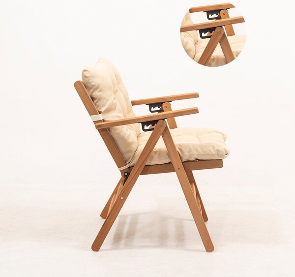 Scaun de gradina My027 Crem 46x89x43 cm