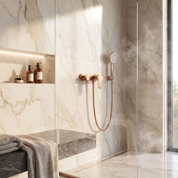 Baterie de duș REA DROP Brush Copper